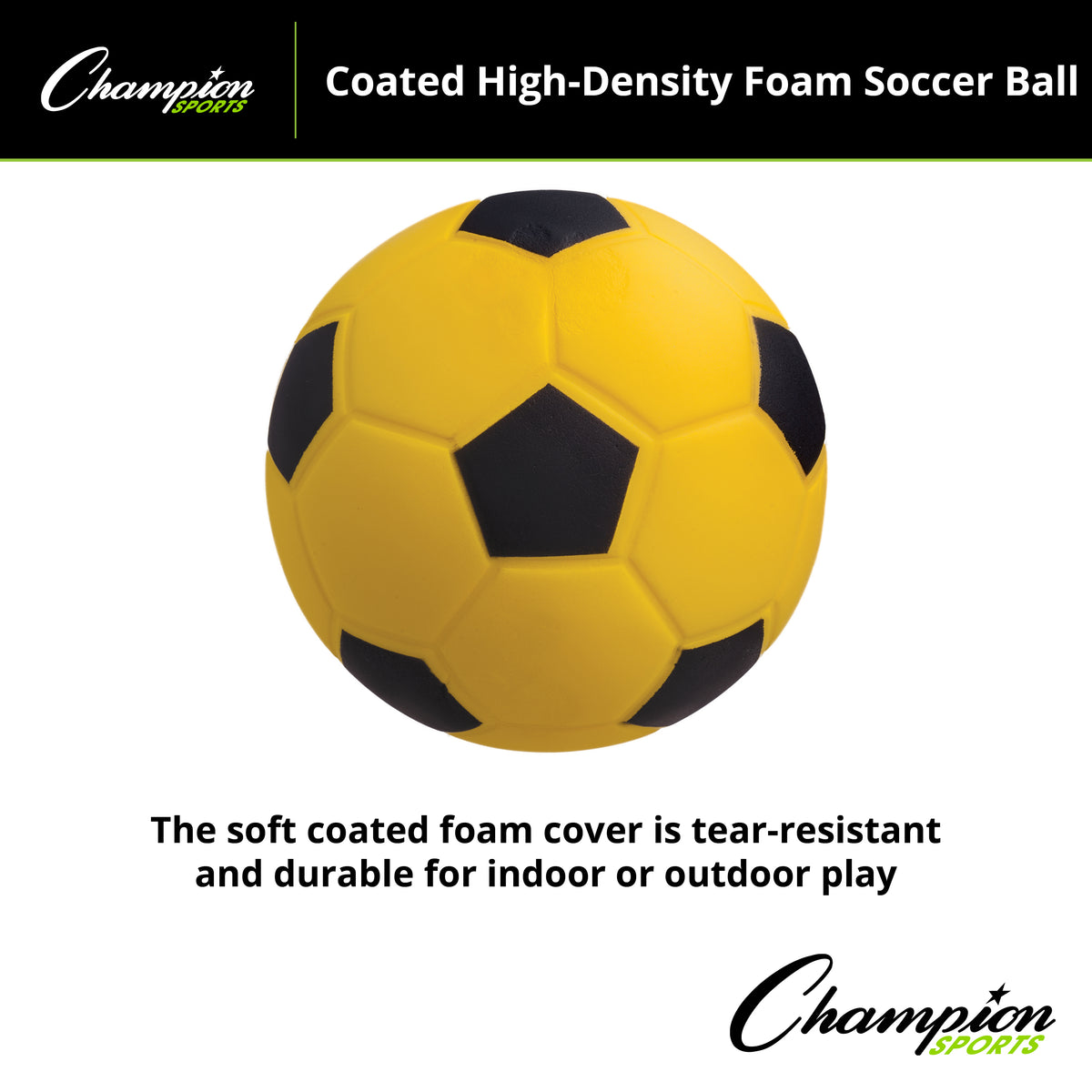 Champion Sports Coated High-Density Foam Soccer Ball