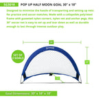 Champion Sports Extreme Soccer Portable Pop-Up Goals - Pair