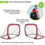 Champion Sports Pop-Up Soccer Goal, 6' x 4' - Pair