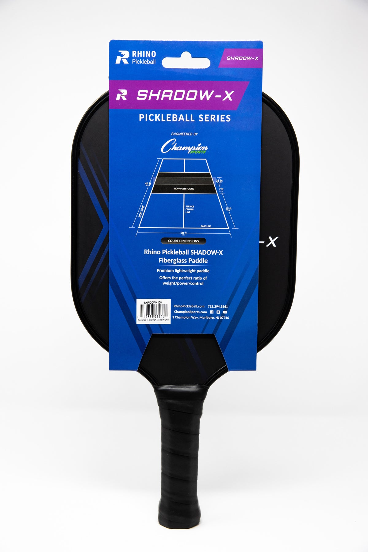 Champion Sports Rhino Pickleball Shadow-X Paddle