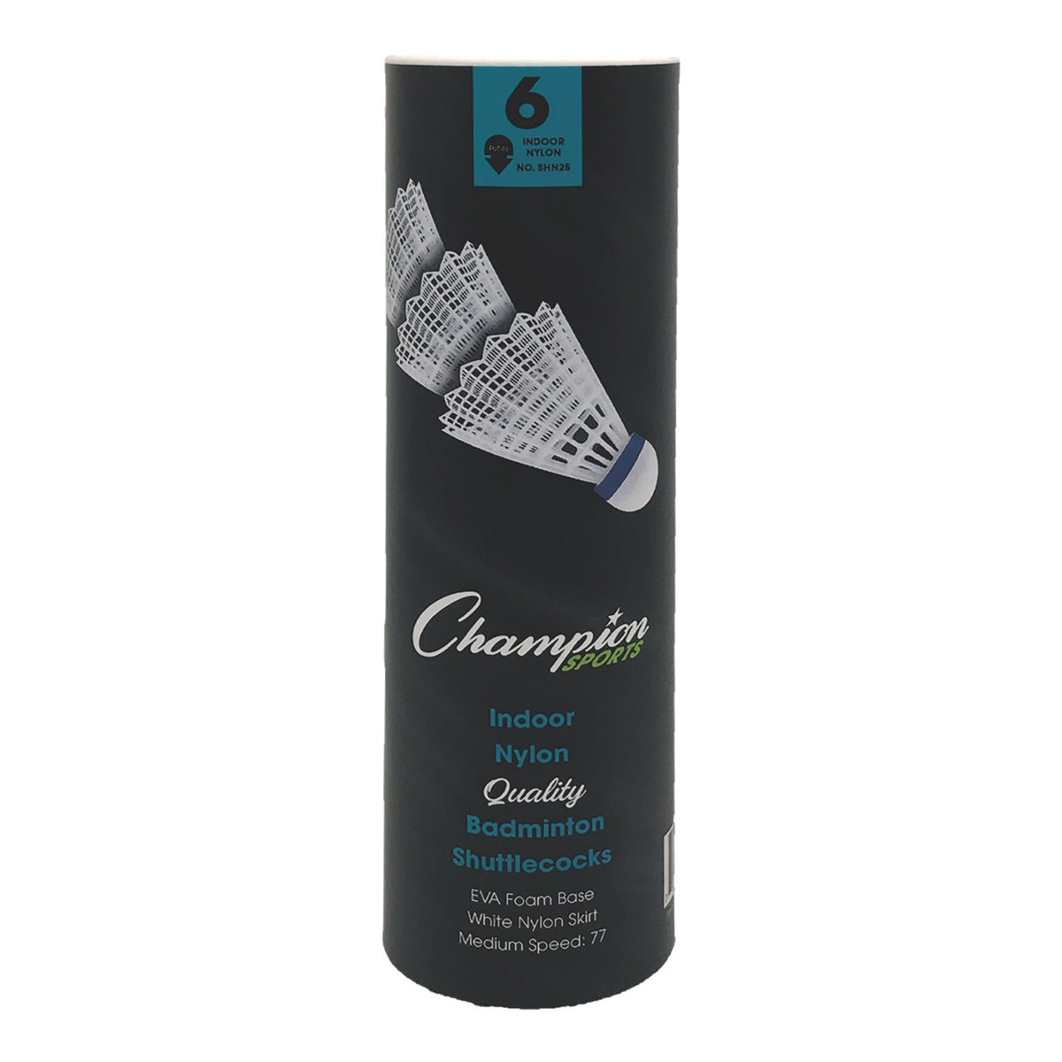 Champion Sports Nylon Shuttlecock - Tube of 6
