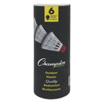 Champion Sports Plastic Shuttlecock - Tube of 6