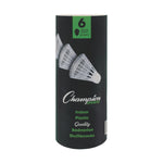 Champion Sports Plastic Shuttlecock - Tube of 6