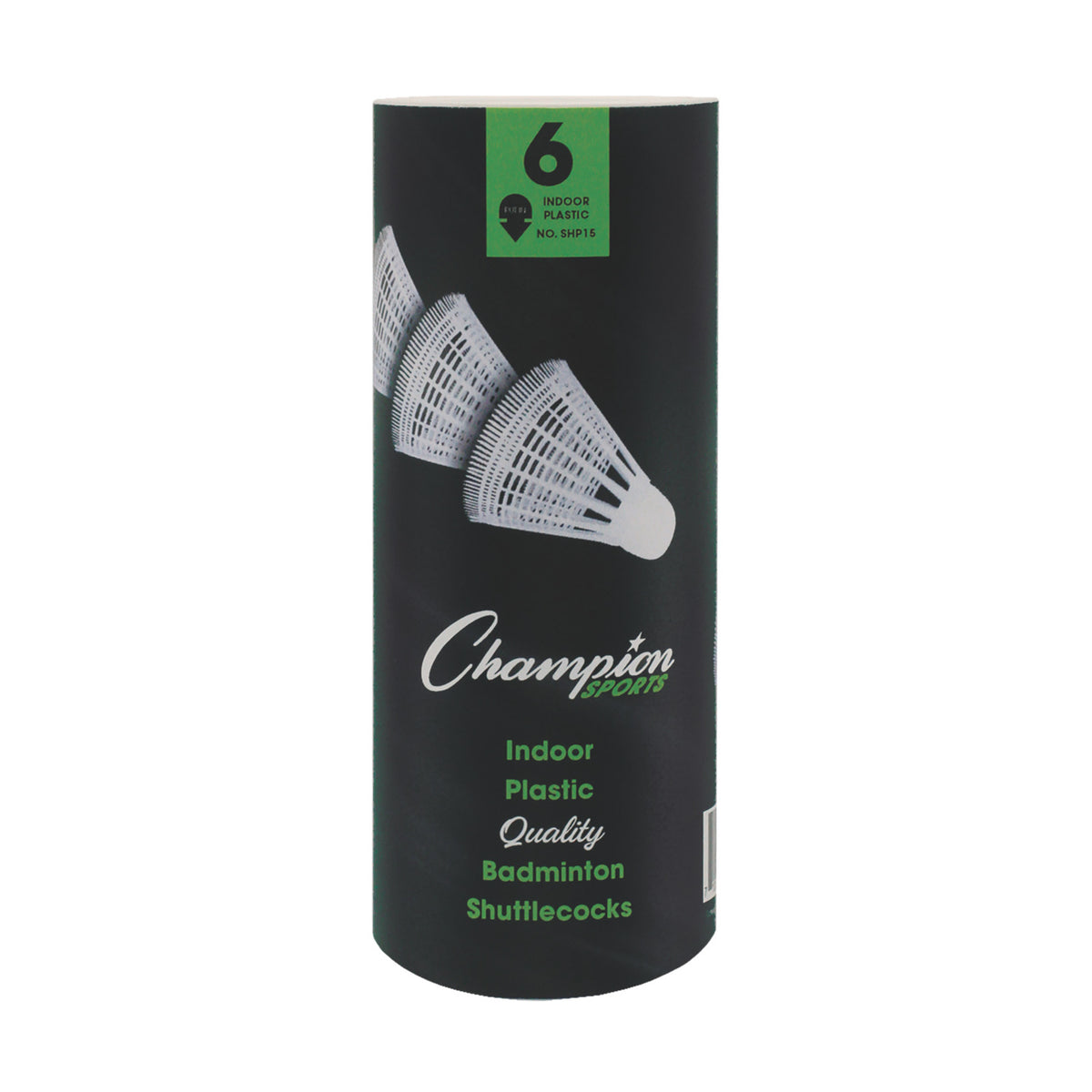 Champion Sports Plastic Shuttlecock - Tube of 6