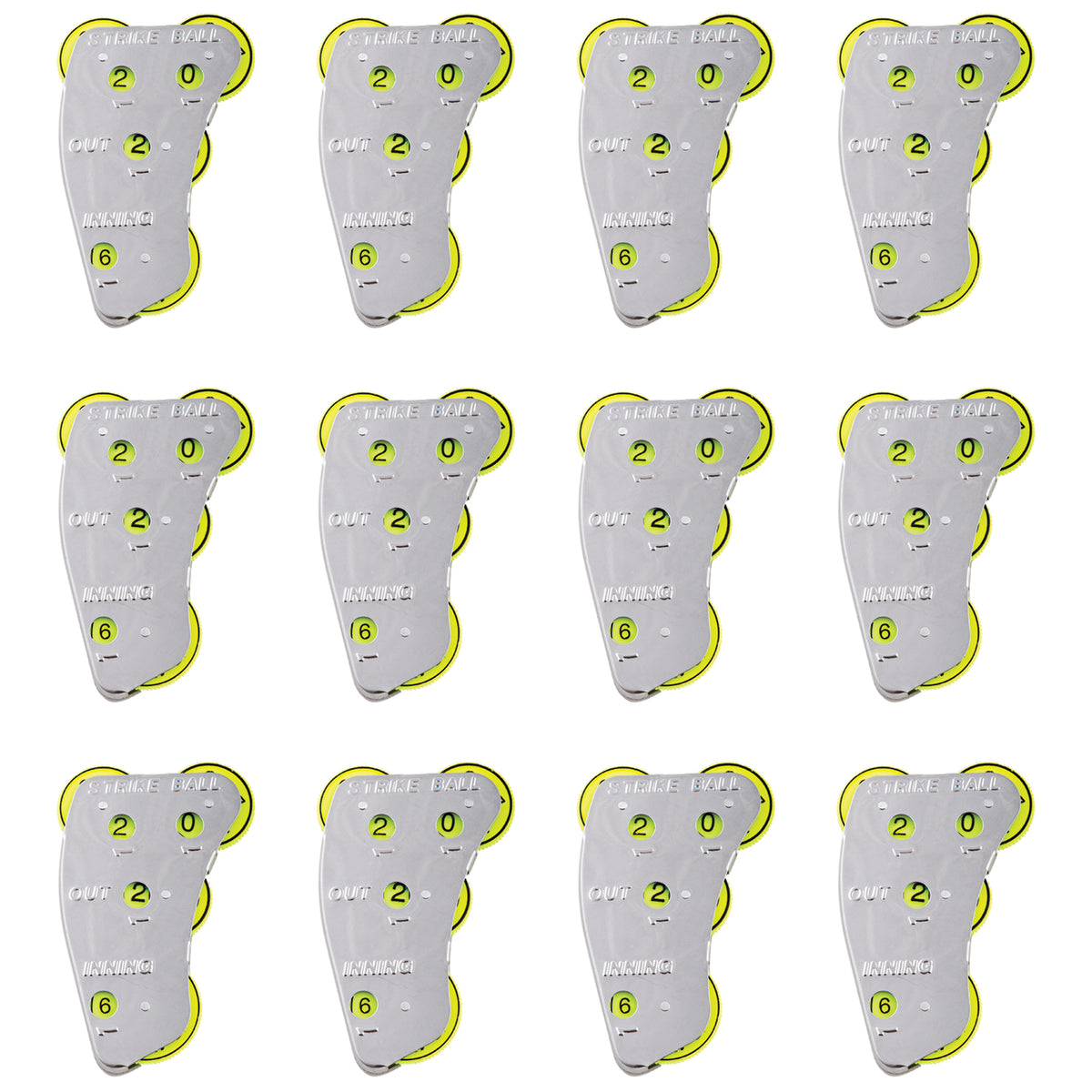 Champion Sports 4-Wheel Steel Umpire Indicator - Dozen