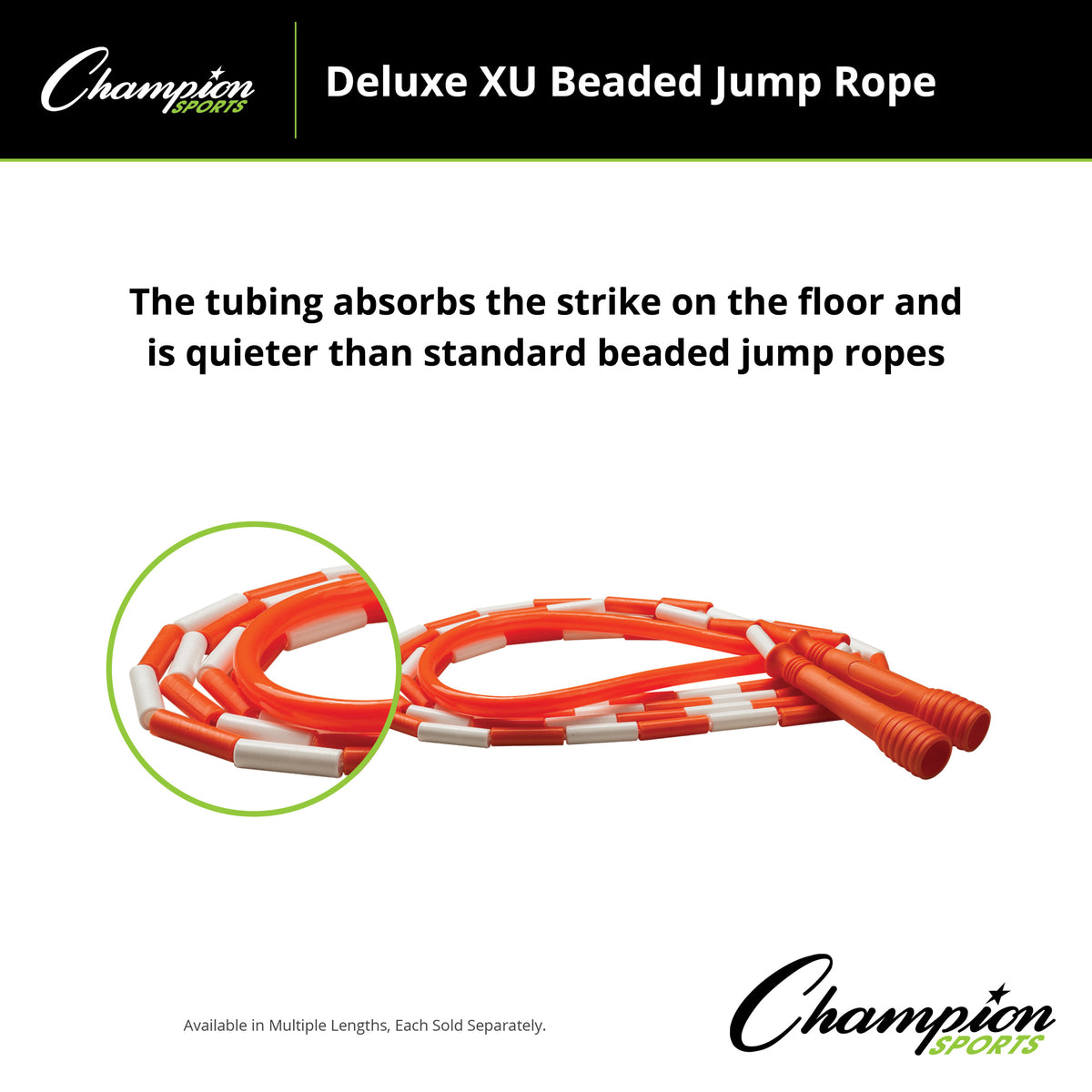 Champion Sports Deluxe XU Beaded Jump Rope