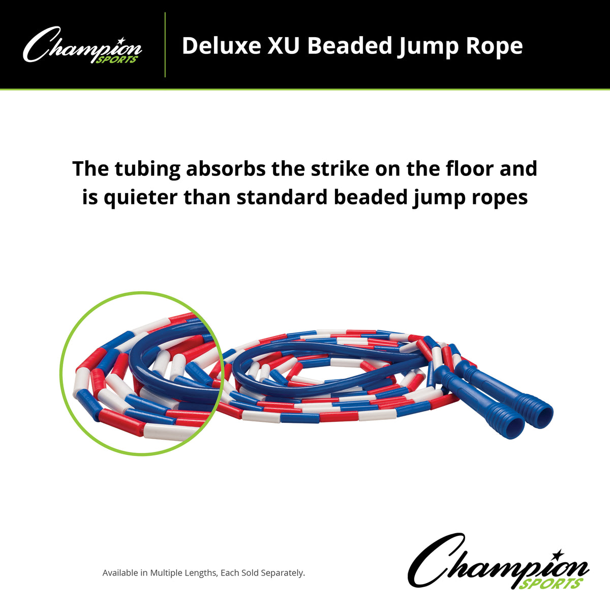 Champion Sports Deluxe XU Beaded Jump Rope