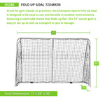 Champion Sports Easy Fold Soccer Goal, 6' x 4'