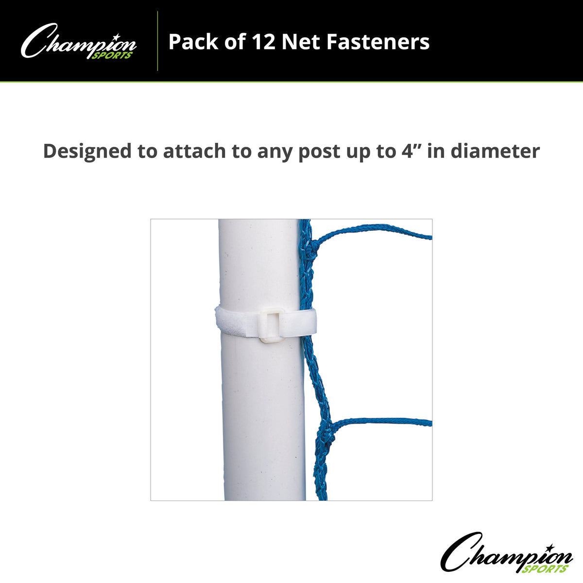 Champion Sports Net Fasteners - Dozen