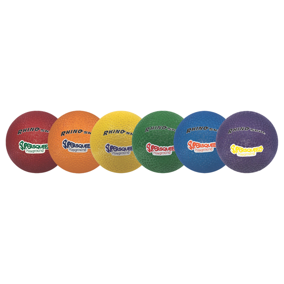 Champion Sports Rhino Skin Super Squeeze Playground Ball Set - Set of 6