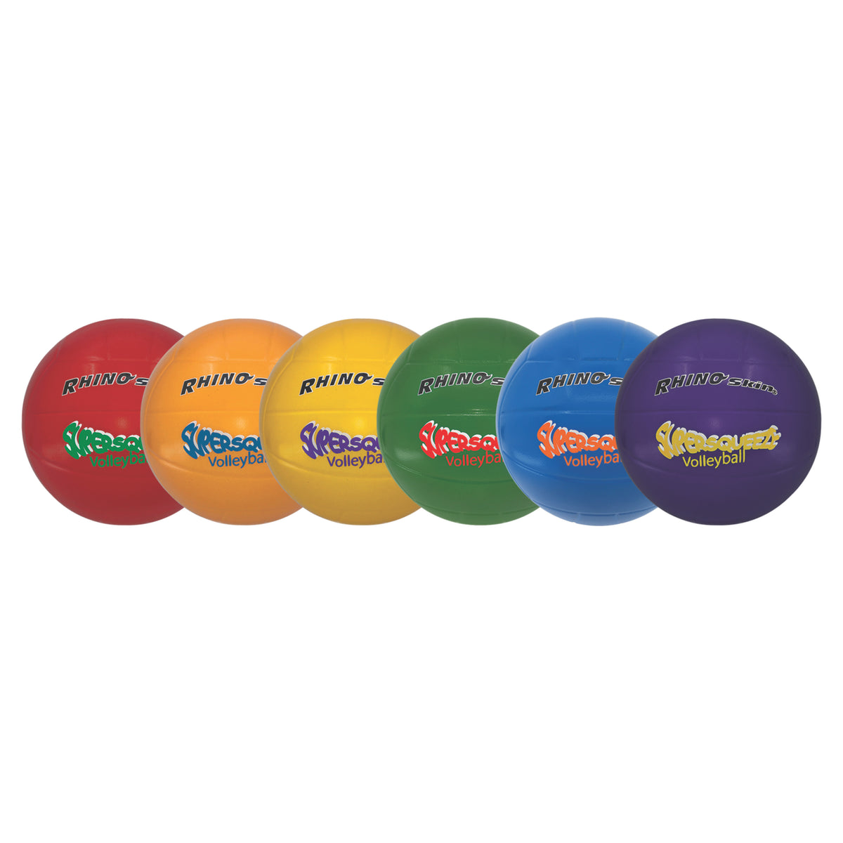 Champion Sports Rhino Skin Super Squeeze Volleyball Set - Set of 6
