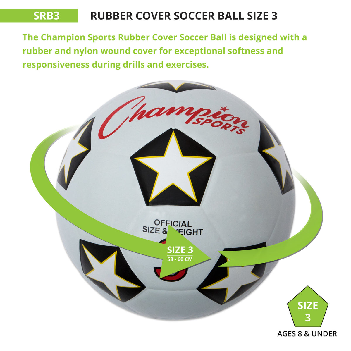 Champion Sports Rubber Cover Soccer Ball