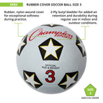 Champion Sports Rubber Cover Soccer Ball