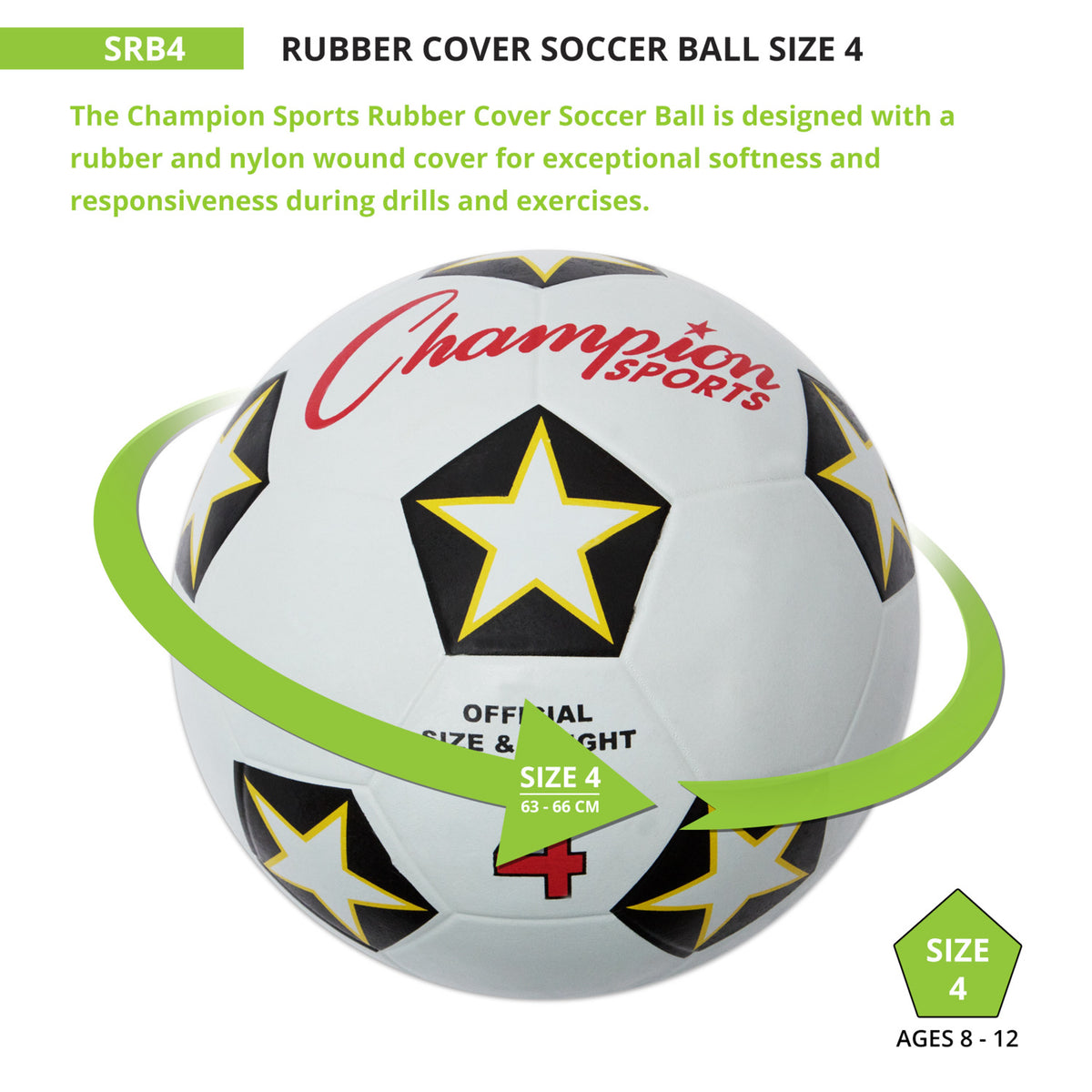 Champion Sports Rubber Cover Soccer Ball