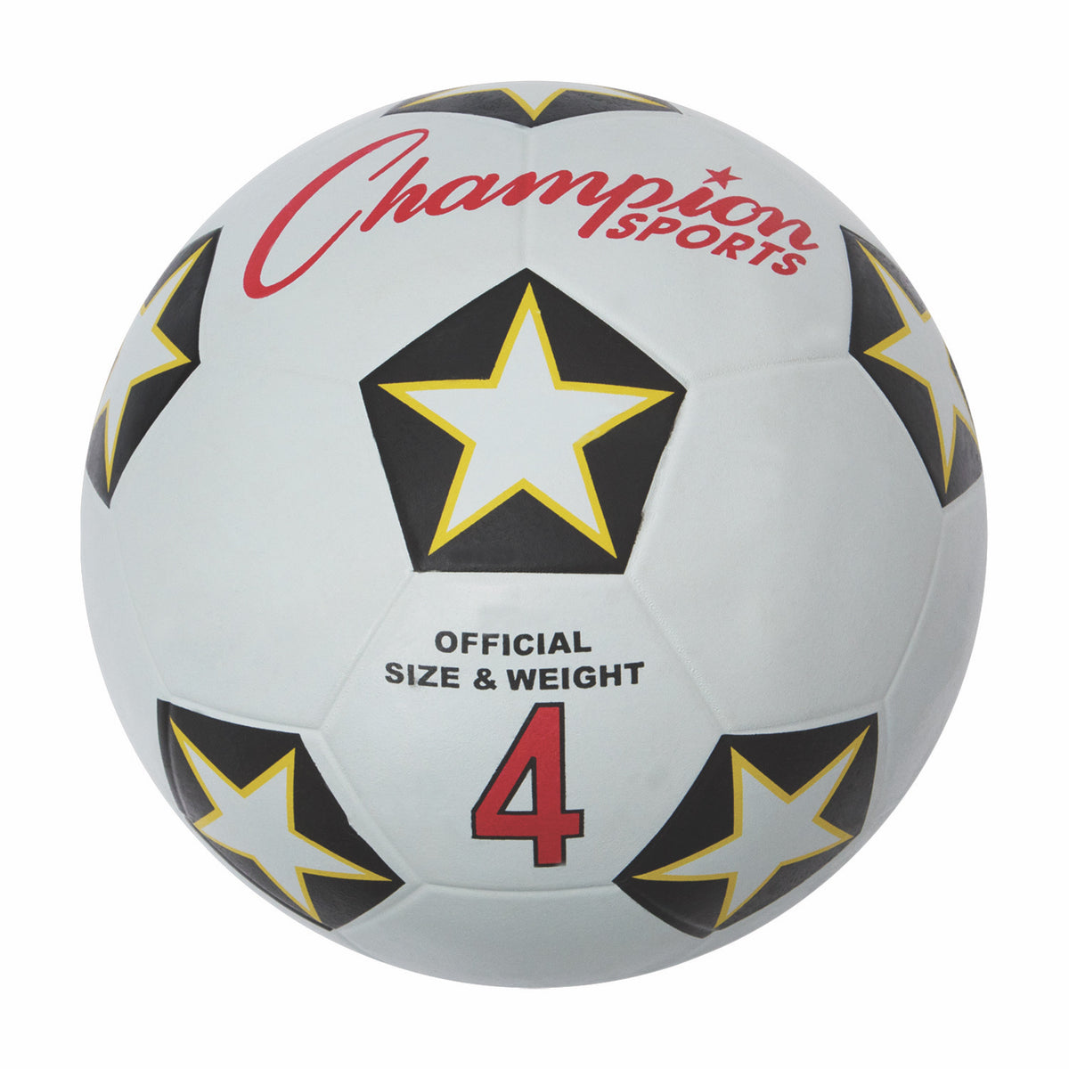 Champion Sports Rubber Cover Soccer Ball - Size 4