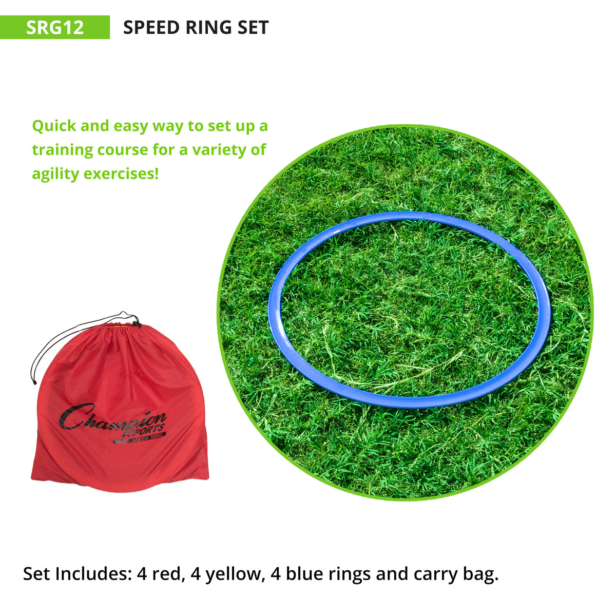 Champion Sports Speed Ring Set - Set of 12