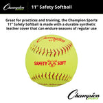 Champion Sports Safety Softballs - Dozen