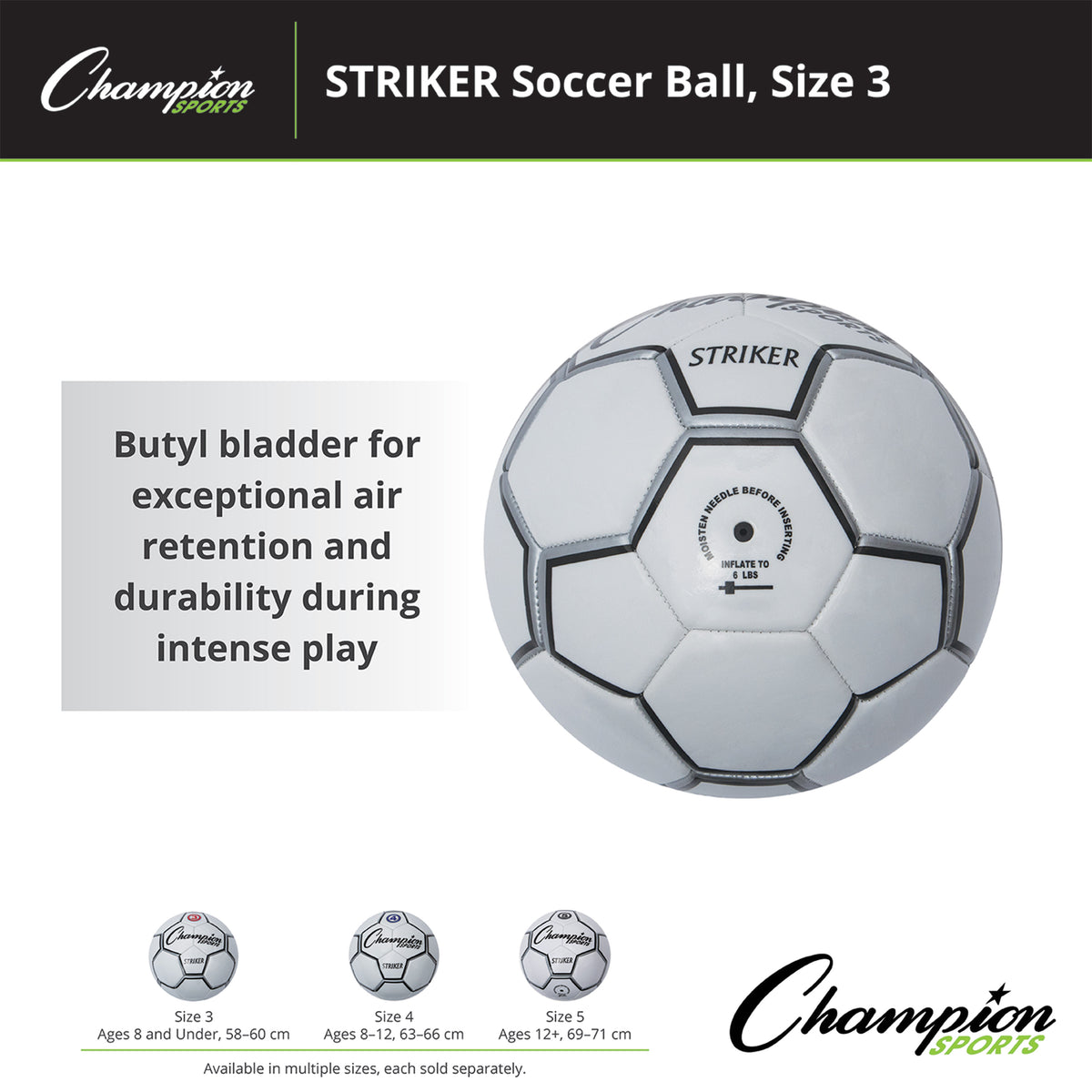 Champion Sports Striker Soccer Ball
