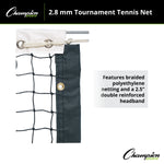 Champion Sports Tournament Tennis Net