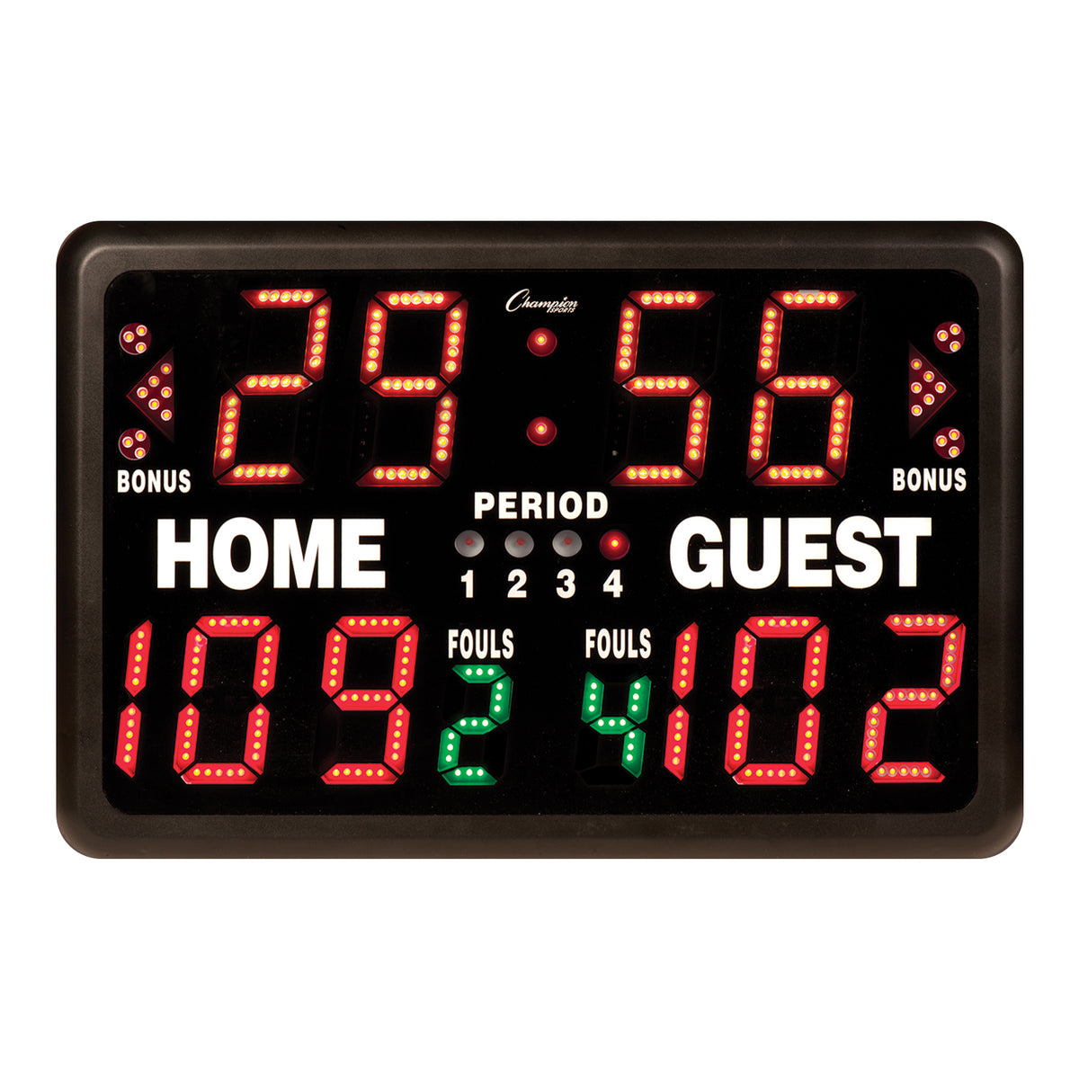 Champion Sports Tabletop Indoor Electronic Scoreboard - Built-In Control Panel