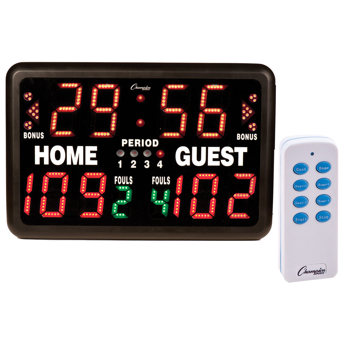 Champion Sports Tabletop Indoor Electronic Scoreboard - With Wireless Remote