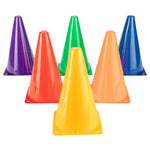 Champion Sports High-Visibility Plastic Cone - 9" H, Set of 6