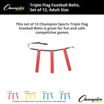 Champion Sports Triple Flag Football Set, Adult - Dozen