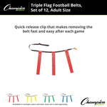 Champion Sports Triple Flag Football Set, Adult - Dozen