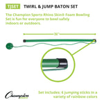 Champion Sports Twirl and Jump Baton Set - Set of 6