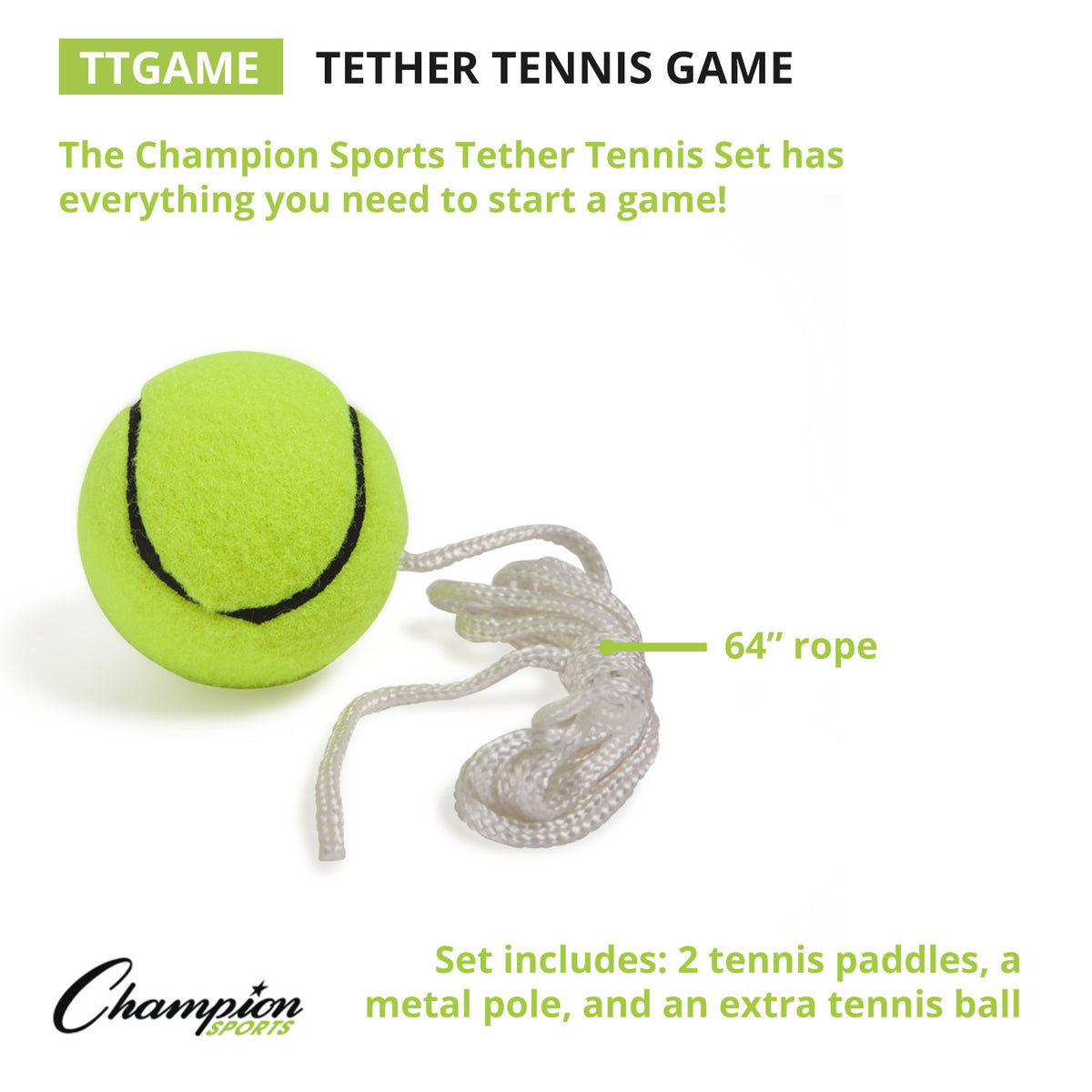 Champion Sports Tether Tennis Game