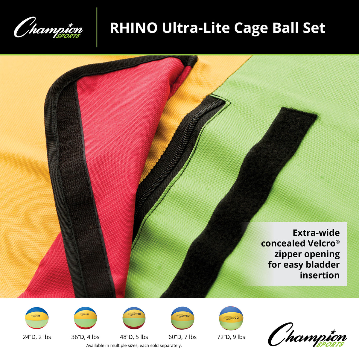 Champion Sports Rhino Ultra-Lite Cage Ball Set