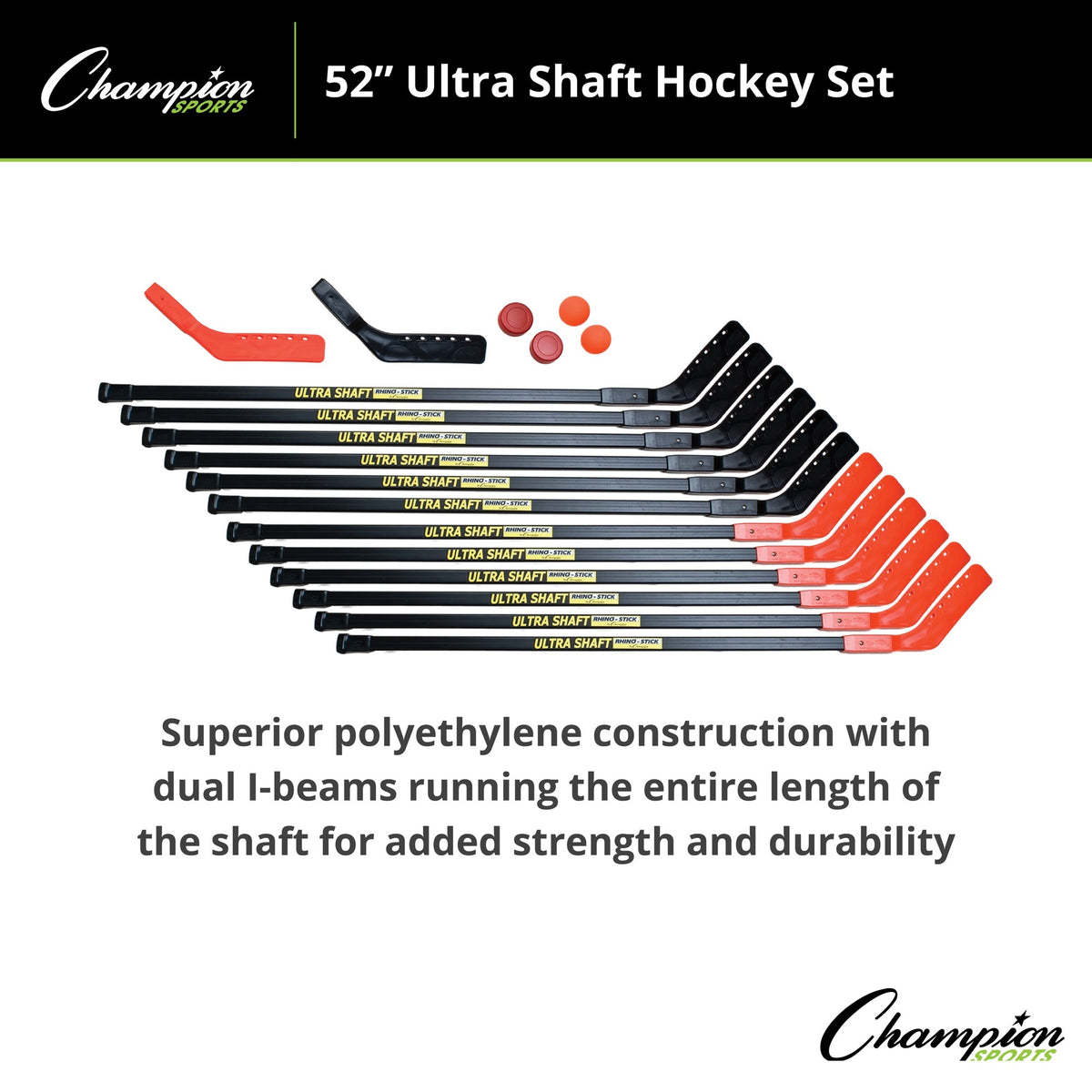 Champion Sports Ultra Shaft Hockey Set