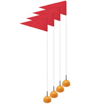 Champion Sports Universal Spring Loaded Soccer Corner Flags - Set of 4