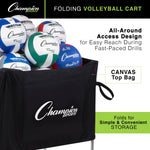 Champion Sports Collapsible Volleyball Cart