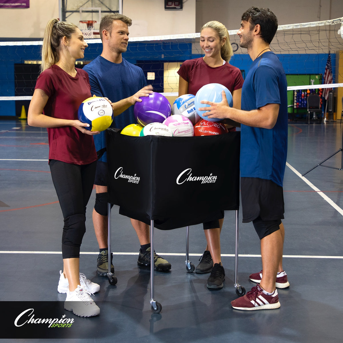 Champion Sports Collapsible Volleyball Cart