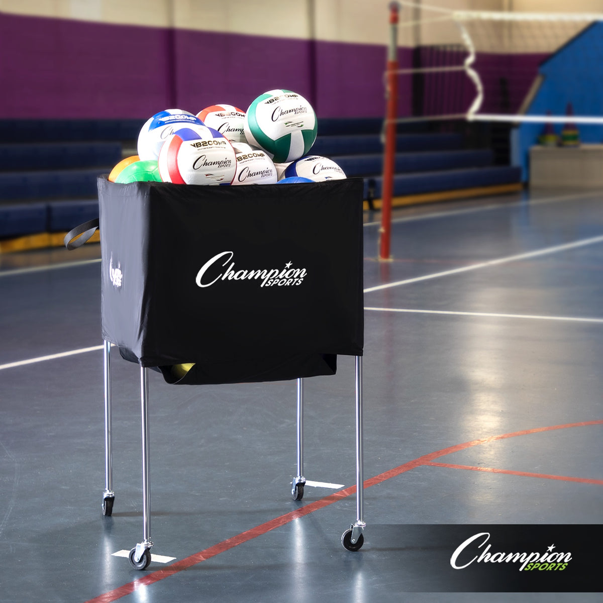 Champion Sports Collapsible Volleyball Cart