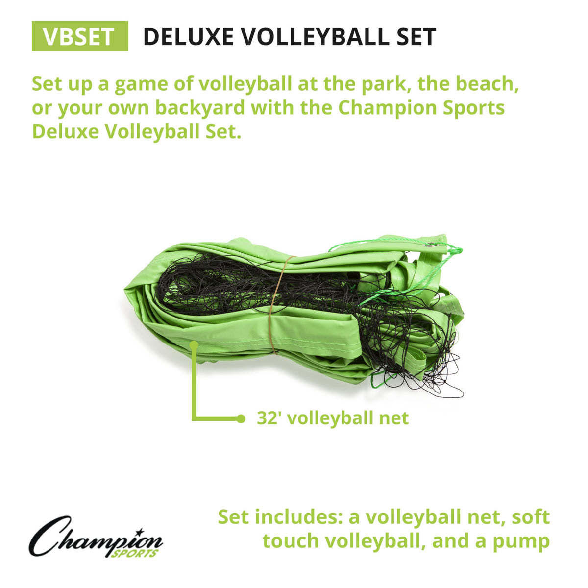 Champion Sports Deluxe Volleyball Set
