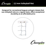 Champion Sports 2.2 mm Volleyball Net