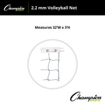 Champion Sports 2.2 mm Volleyball Net