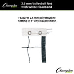 Champion Sports 2.6 mm Volleyball Net