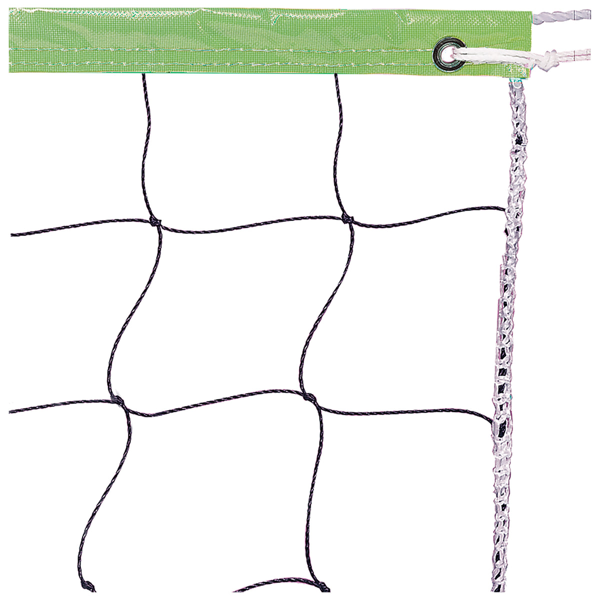 Champion Sports 2.0 mm Volleyball Net with Color Headband - Green