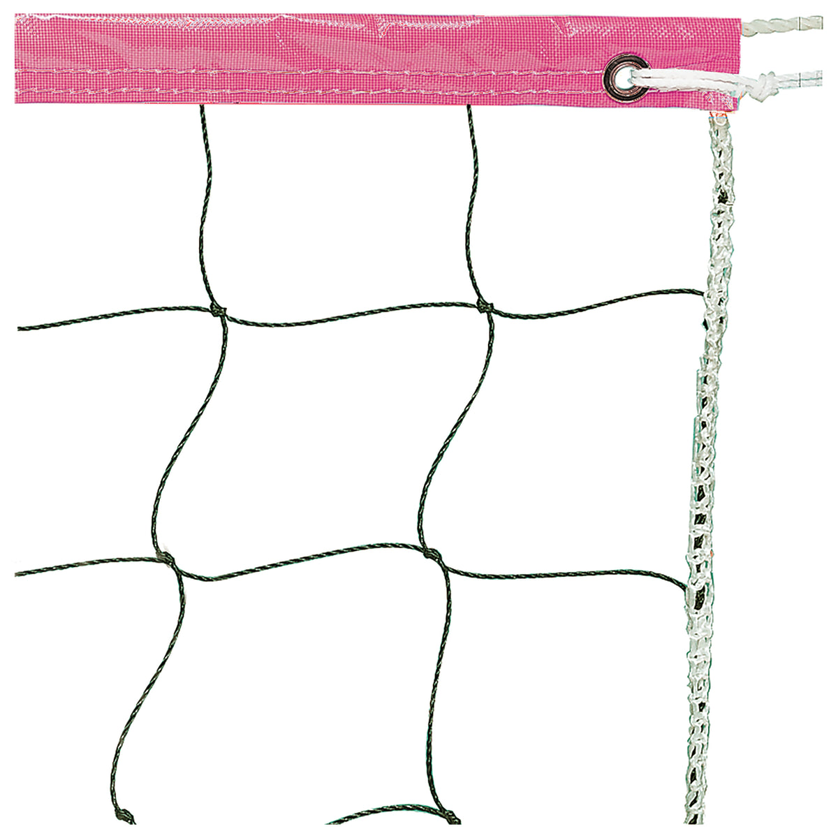 Champion Sports 2.0 mm Volleyball Net with Color Headband - Pink