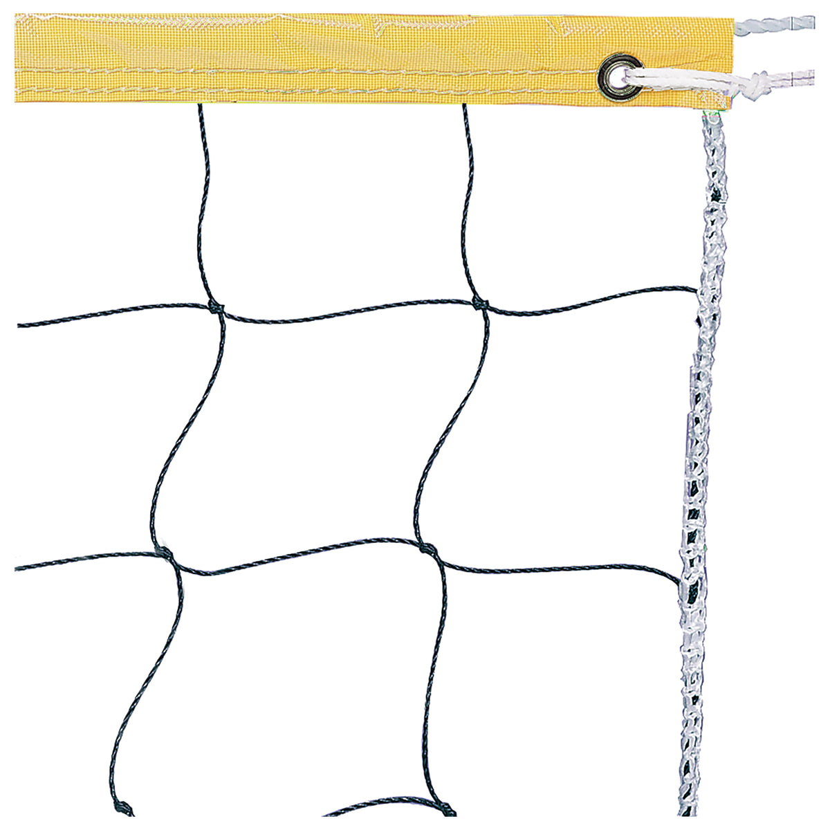 Champion Sports 2.0 mm Volleyball Net with Color Headband - Yellow