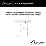 Champion Sports 1.8 mm Volleyball Net