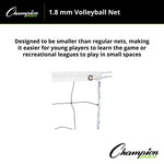 Champion Sports 1.8 mm Volleyball Net