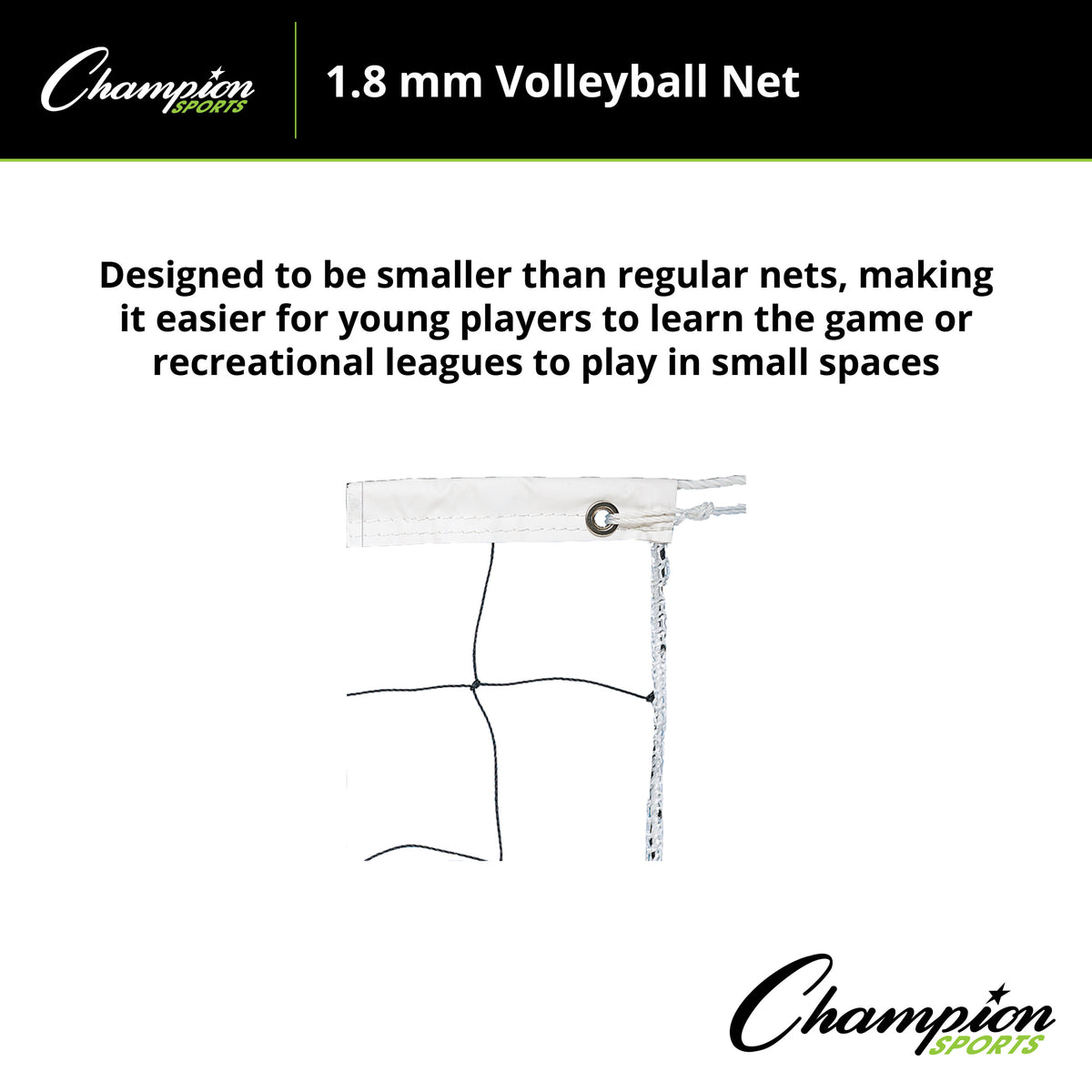 Champion Sports 1.8 mm Volleyball Net