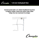 Champion Sports 1.8 mm Volleyball Net