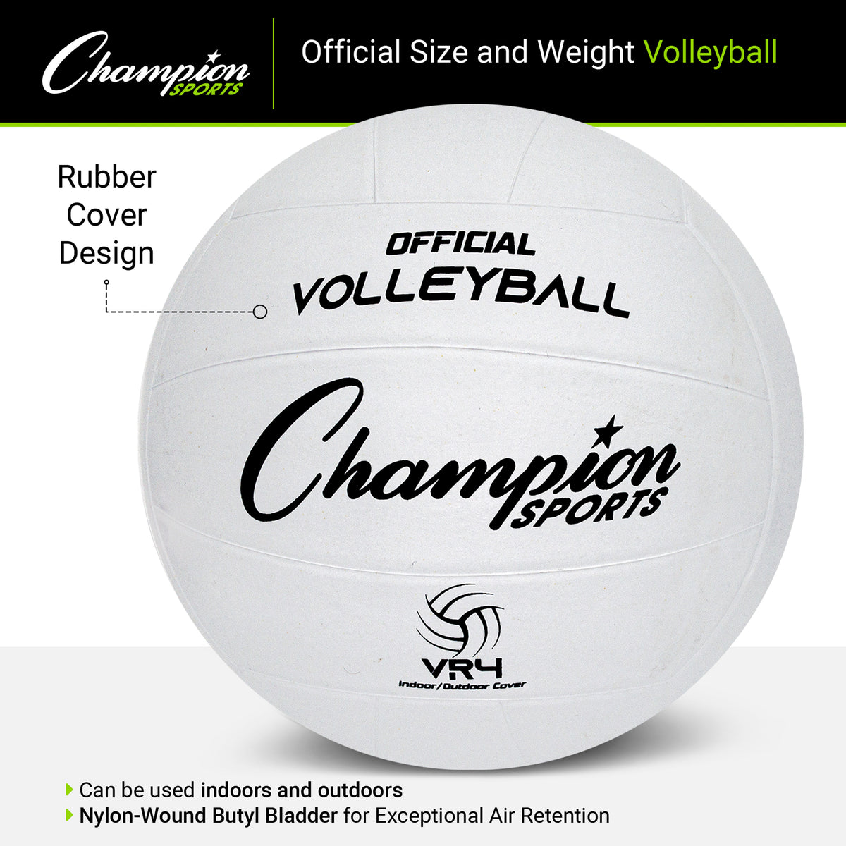 Champion Sports Rubber Volleyball