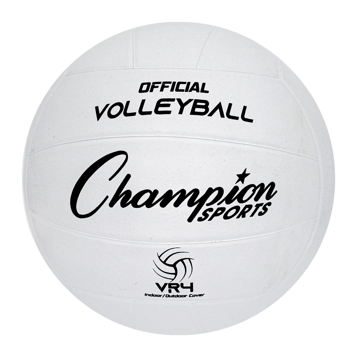 Champion Sports Rubber Volleyball - Single (White)