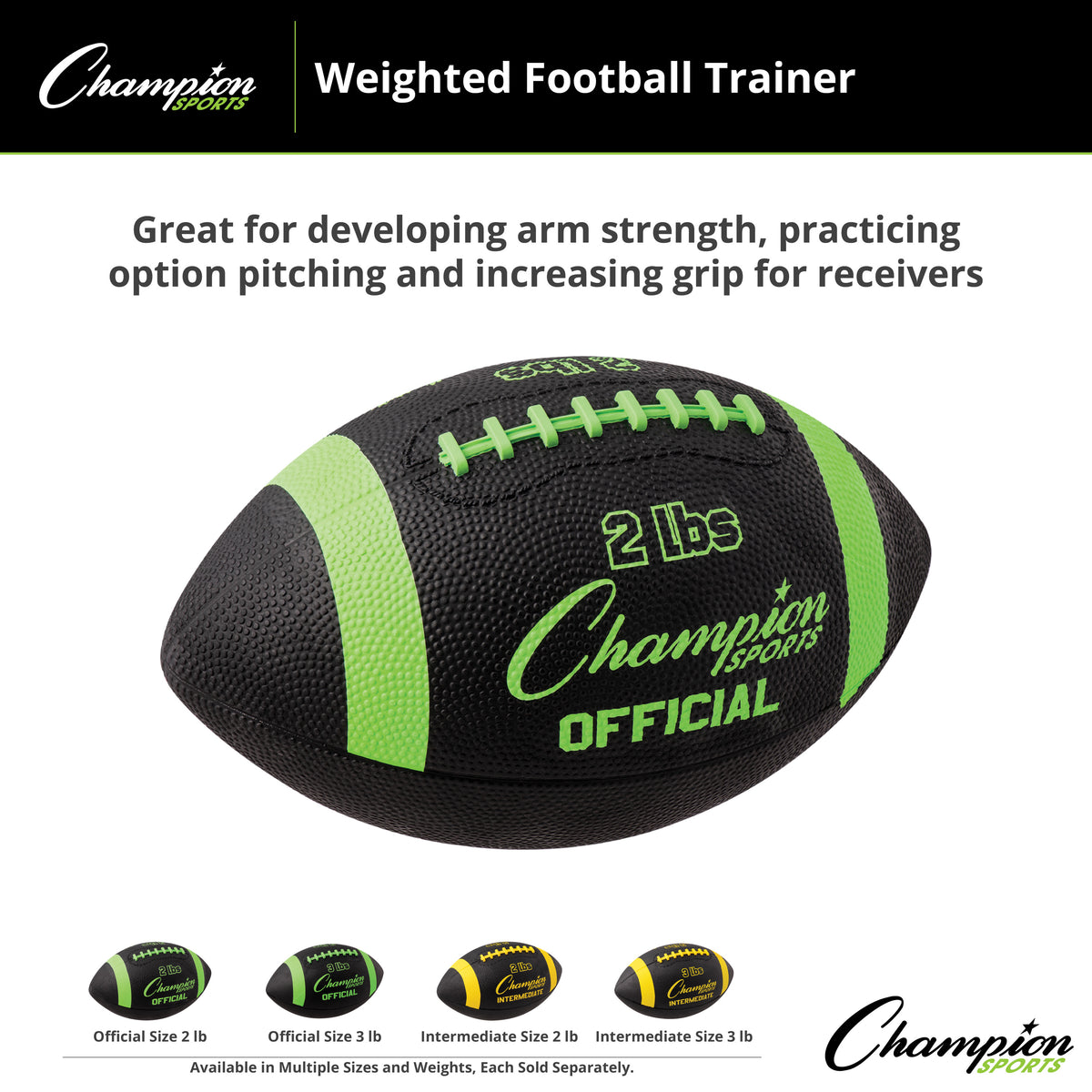 Champion Sports Weighted Football Trainer